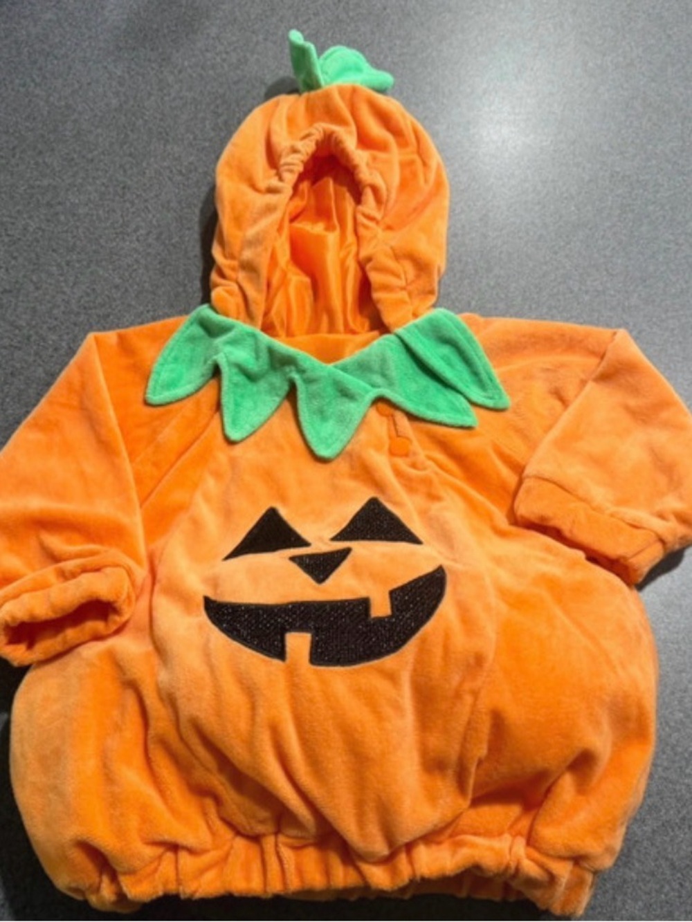 Kids Orange Pumpkin Hooded Costume - Unbranded